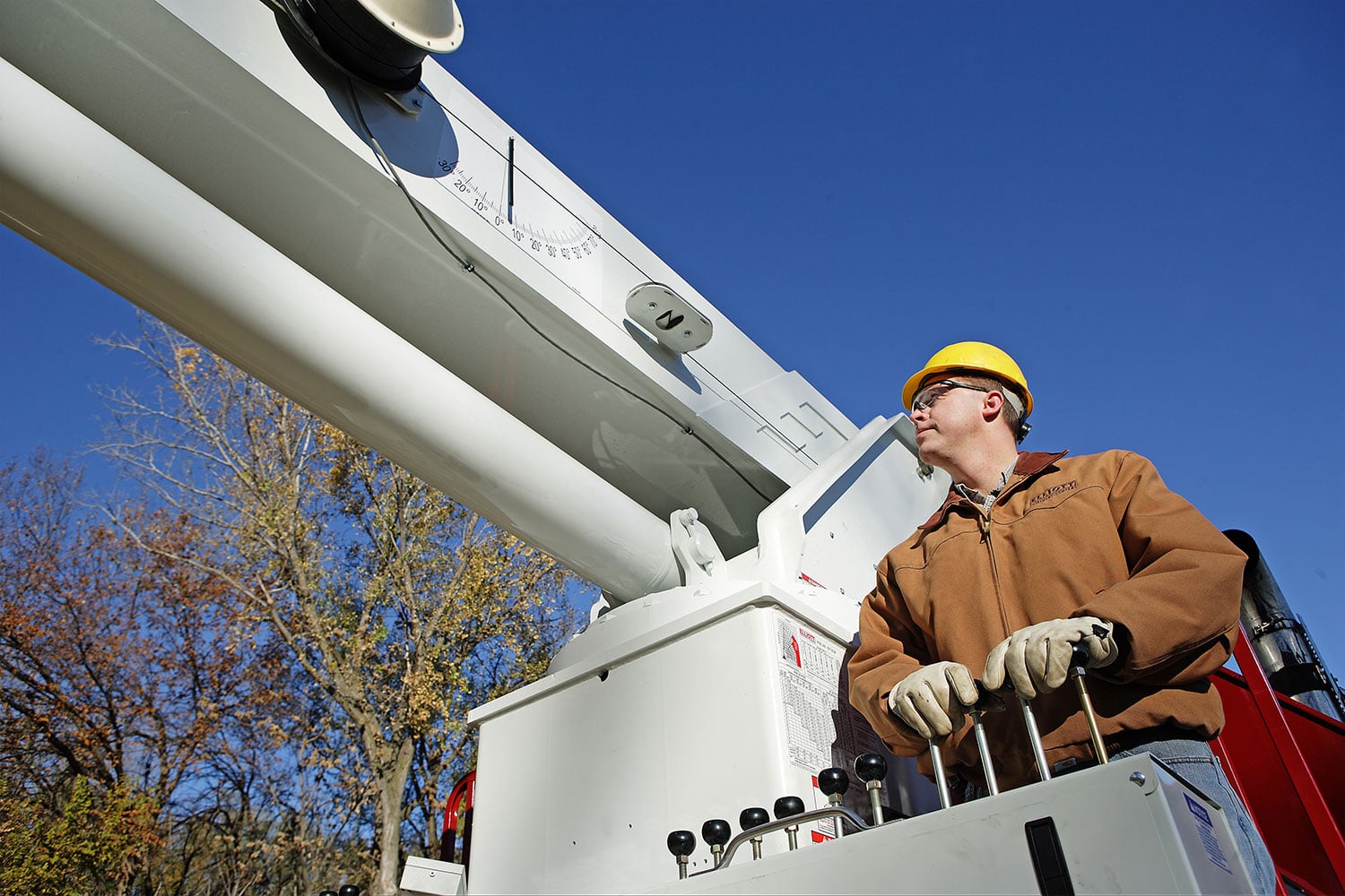 HiReach trucks in desert