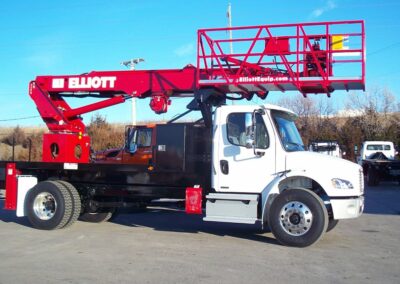 red s 50 skywalk truck from side