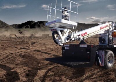 truck imposed on dirt in desert