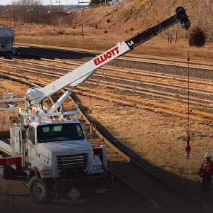 Elliott on railroad tracks