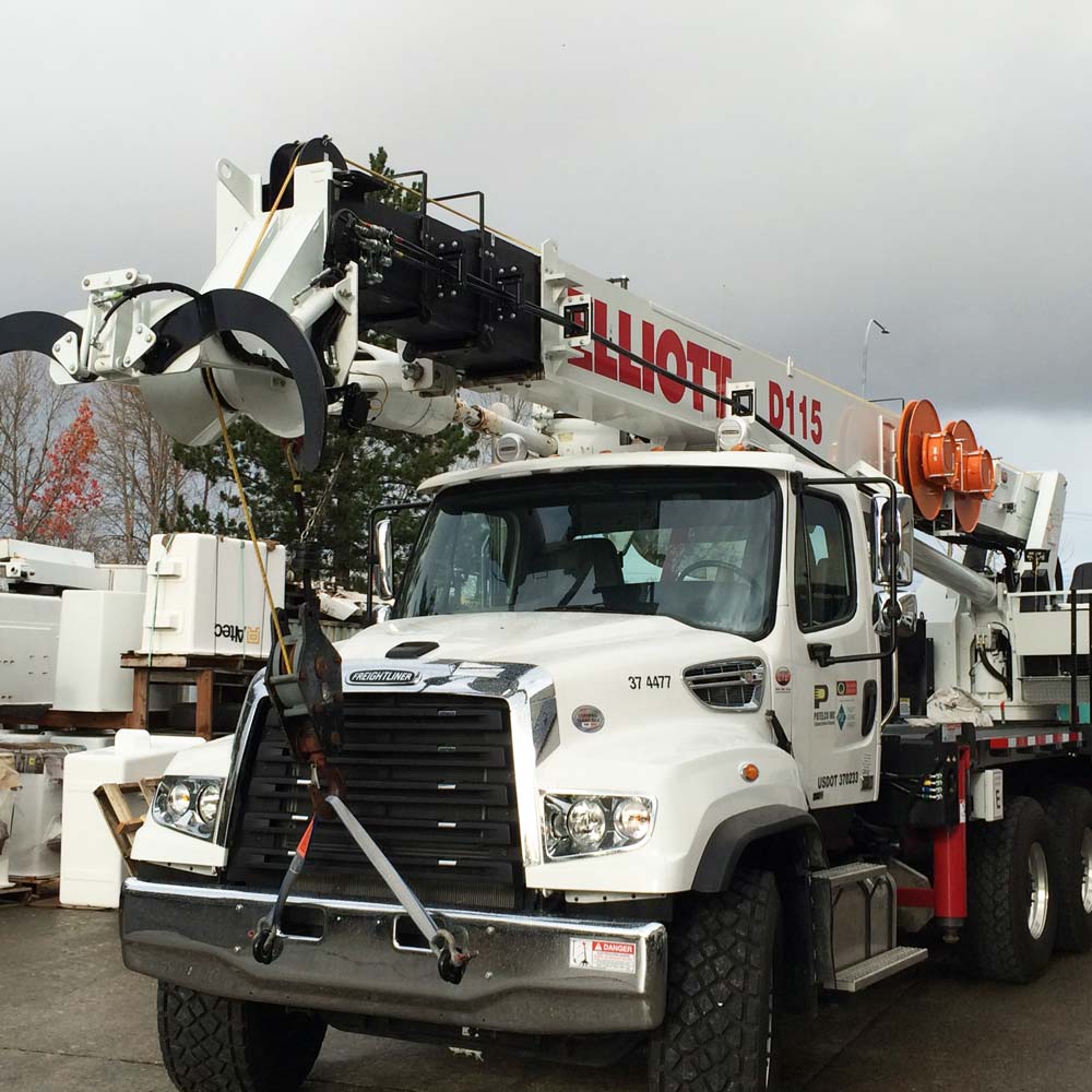 d 86 digger derrick from side