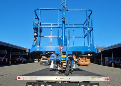 Blue aerial work platform