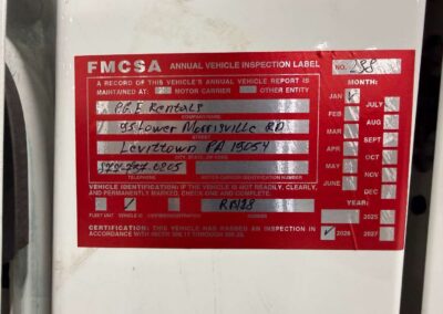 Pre-owned G40 HiReach aerial work platform annual inspection label